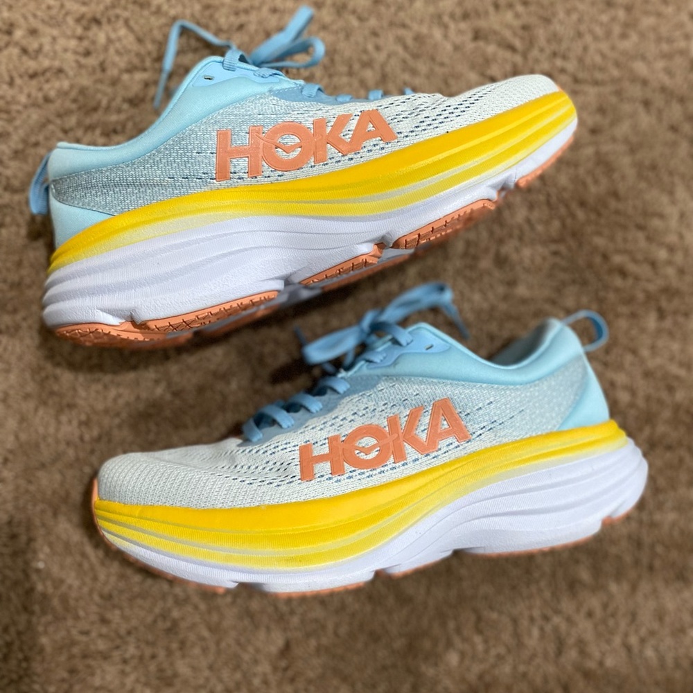 HOKA Bondi 8. Style: Summer Song/ Country Air